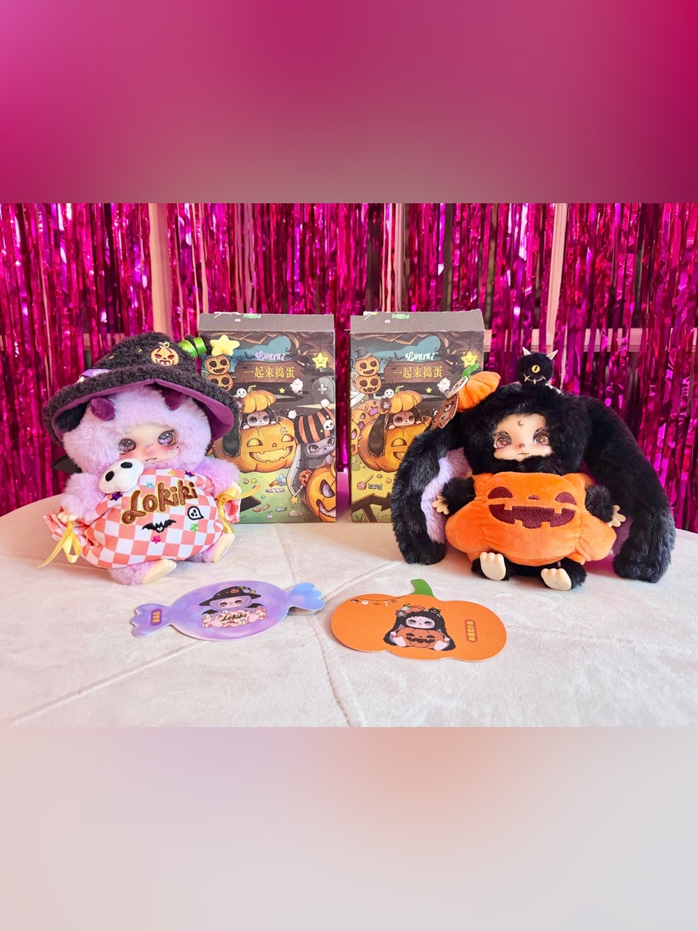 LOKIKI Little Rascals Halloween Plush Blind Box-Bobo Candy & Pumpkin Bunny